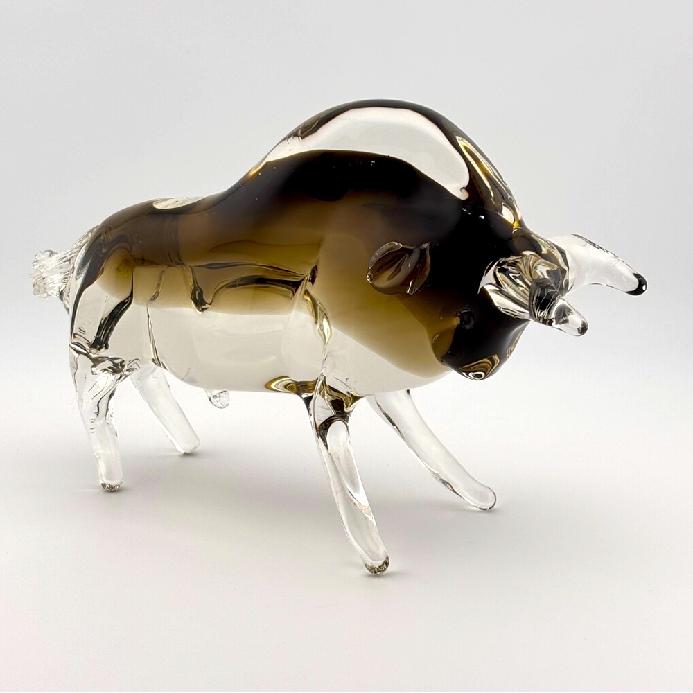 Vintage Murano Glass Bull Sculpture